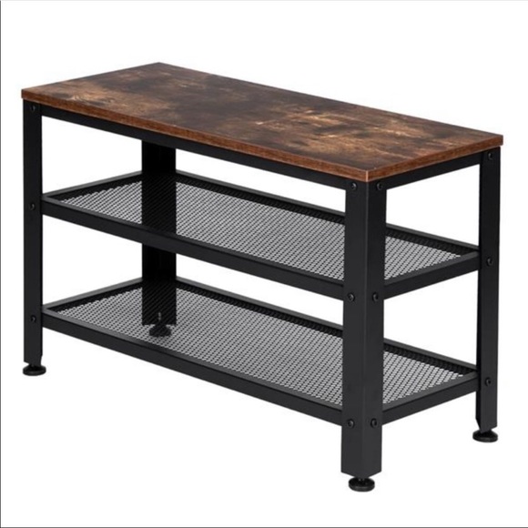 Industrial Shoe Bench 3-Tier Shoe Rack Storage